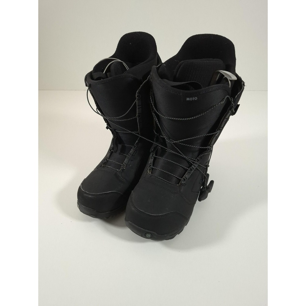 Burton Moto Snowboard Boots Mens 12 Black Speed Zone Lacing Soft Flex All Mtn